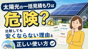 太陽光の一括見積もりは危険?比較しても安くならない理由と正しい使い方